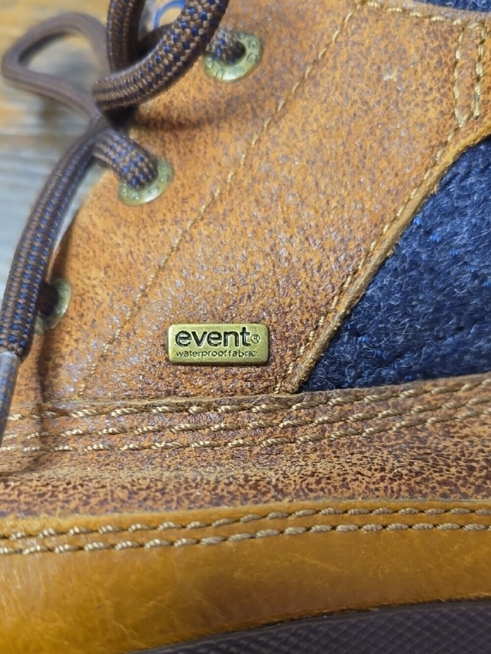 ​UGG Wynton Waterproof Leather Boiled Wool Winter Boots Chestnut Navy 7 - Picture 5 of 11